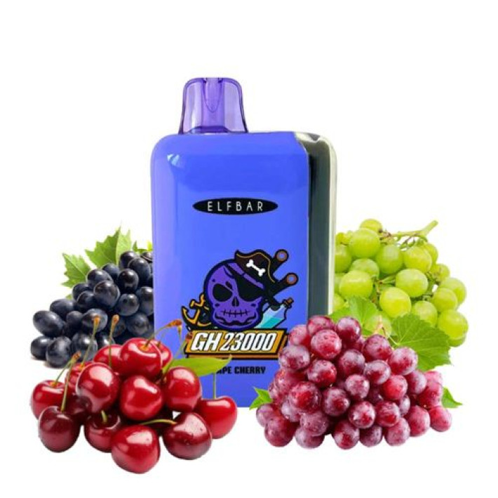 Одноразова електронна сигарета Elf Bar Raya D3 Grape Cherry (Грейп Чері) 25000 тяг