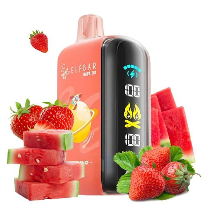Одноразова електронна сигарета Elf Bar Raya D3 Strawberry Watermelon 25000 тяг