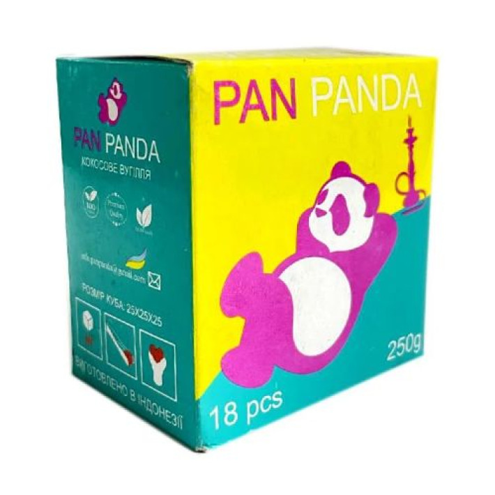 Вугілля кокосове Pan-Panda 0.25 кг 18 шт