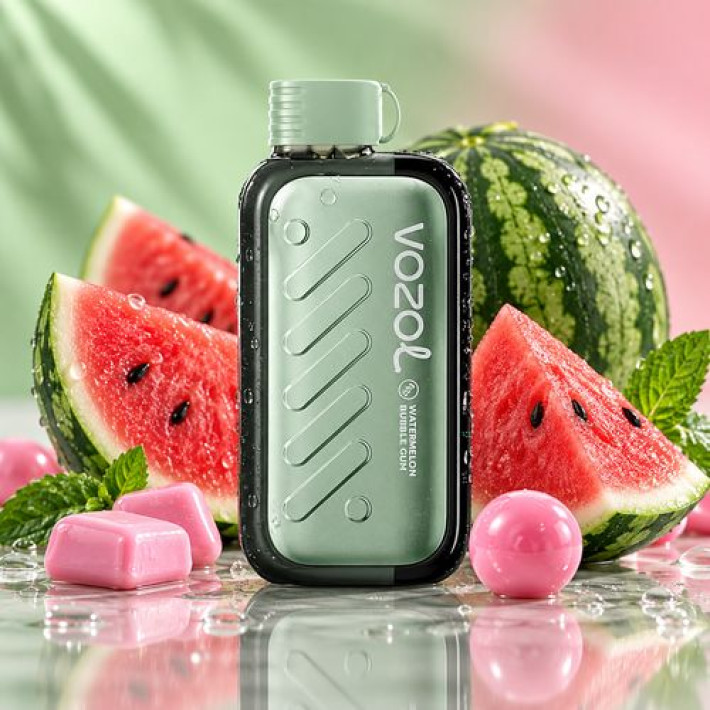 Одноразова електронна сигарета Vozol Gear Shisha Watermelon Bubble Gum 50000 тяг