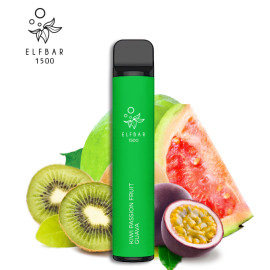 Одноразова електронна сигарета Elf Bar Kiwi Passion Fruit Guava (Киви Маракуйя Гуава) 1500 тяг