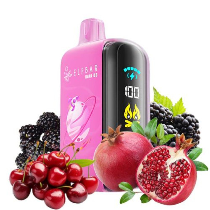 Одноразова електронна сигарета Elf Bar Raya D3 Blueberry Raspberry 25000 тяг