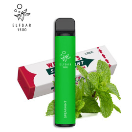 Одноразова електронна сигарета Elf Bar Spearmint (Спірмінт) 1500 тяг