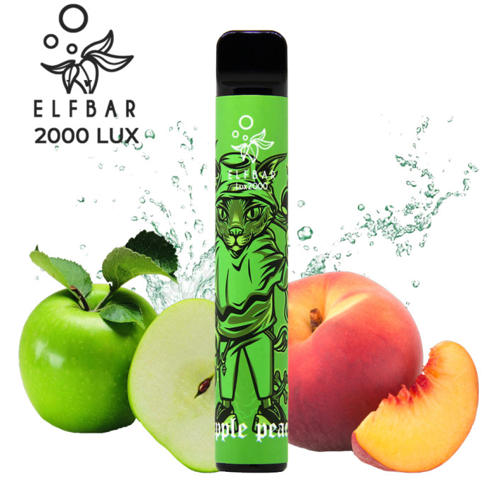 Одноразова електронна сигарета Elf Bar TE Apple Peach (Епл Піч) 2000 тяг